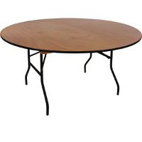 NES round wood table